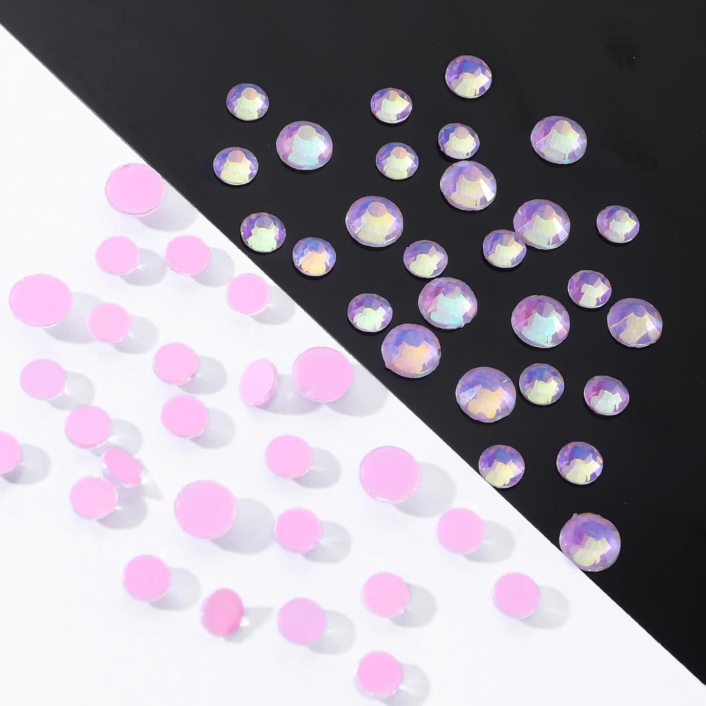 F Pink Flatback Rhinestones, Glass Rhinestones for Nail Art and Craft, Glue Fix, Loose Crystal Gemstones(F Pink, SS16, 1440pcs, 3.8-4.0mm)