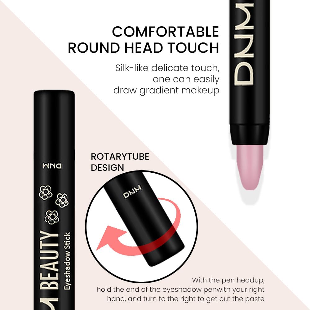 Kaely 8Pcs Cream Eye Shadow Sticks Set, Matte Shimmer Eyeliner Pencil Eyeshadow Palette Makeup, Eye Highlighter Brightener Stick for Older Women Waterproof Pigmented, sombras para ojos 06