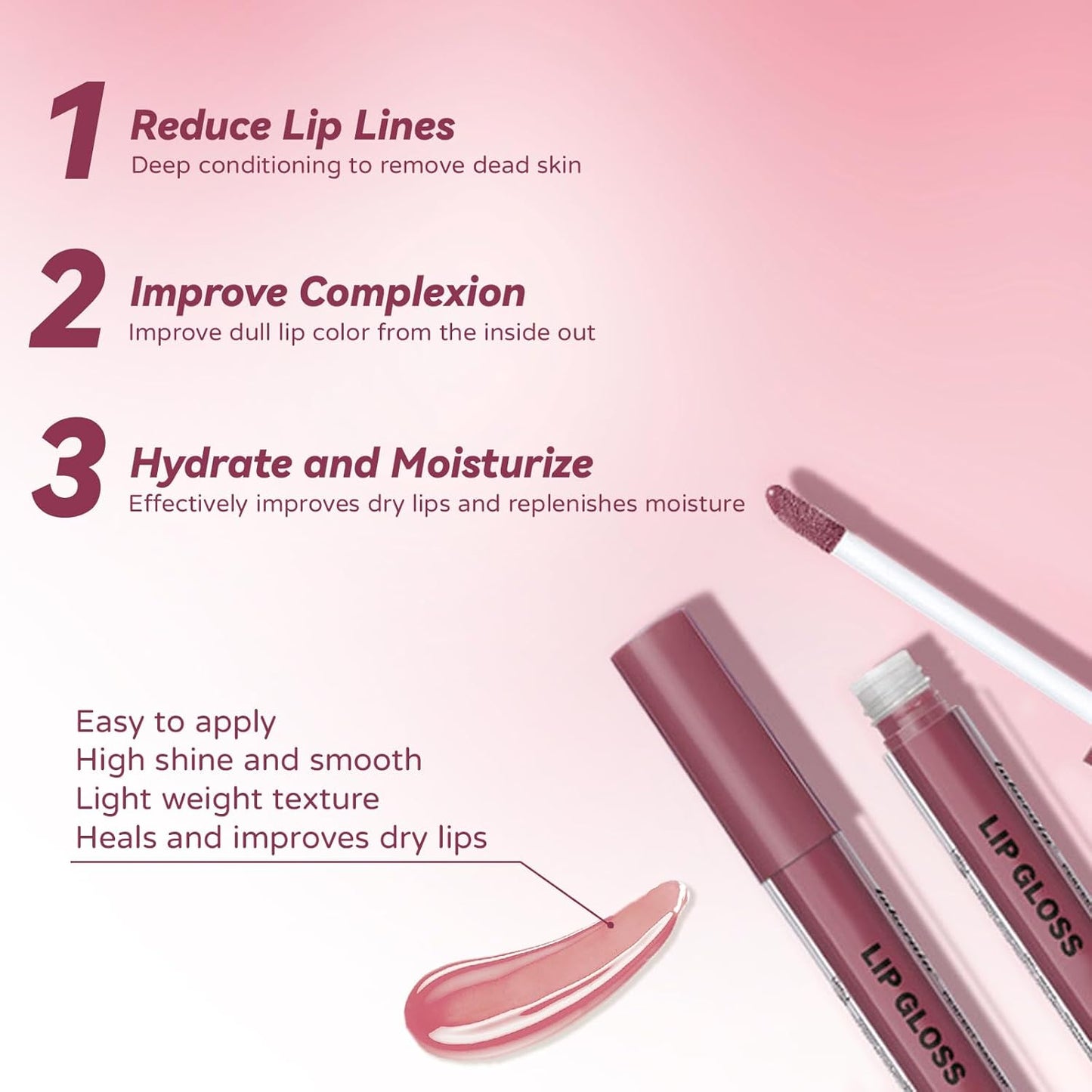 Dual-Ended Peel Off Lip Stain Liner, Long Lasting Waterproof Peel Off Lip Liner Tattoo with Nourishing Clear Gloss Combo Set, Transfer-Proof Non-Stick Cup Shiny Lips Tint Lipstick Makeup07