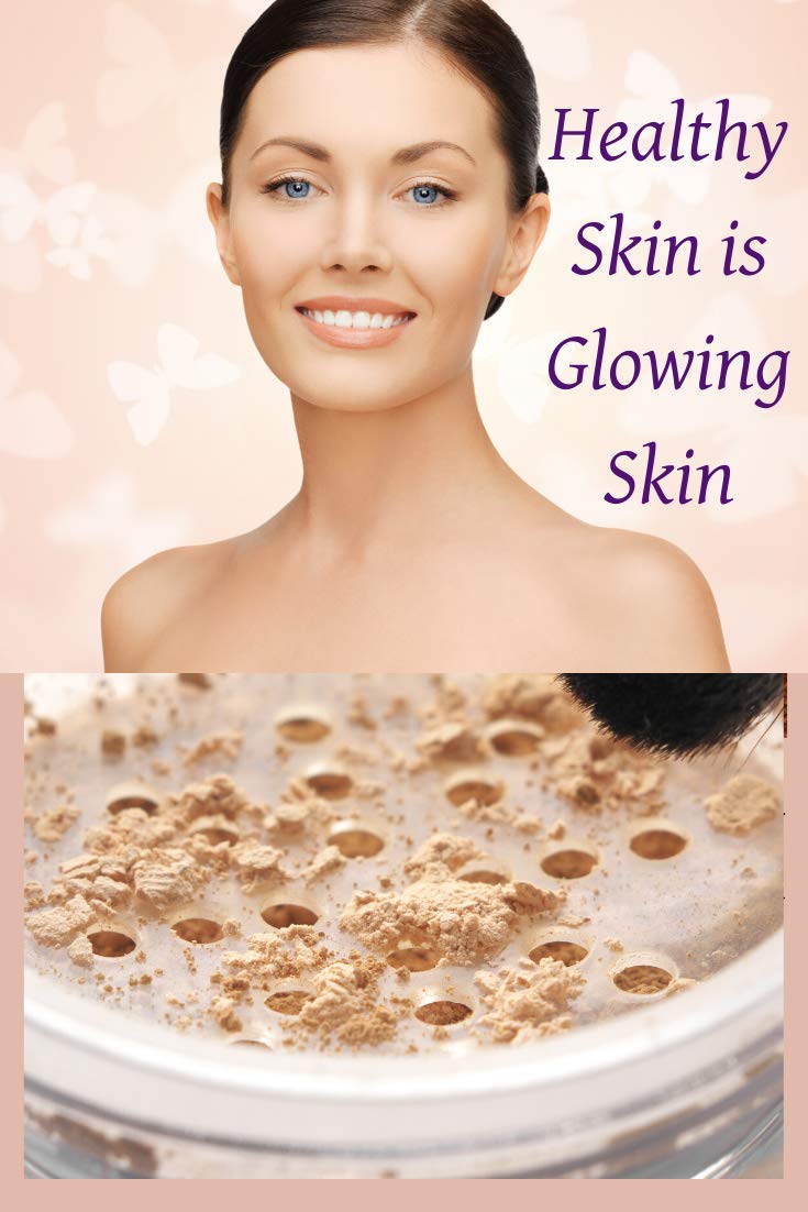 Mineral Face Powder Foundation Makeup. Natural Full Coverage Loose Foundation with Vitamin and Green Tea. Made in USA