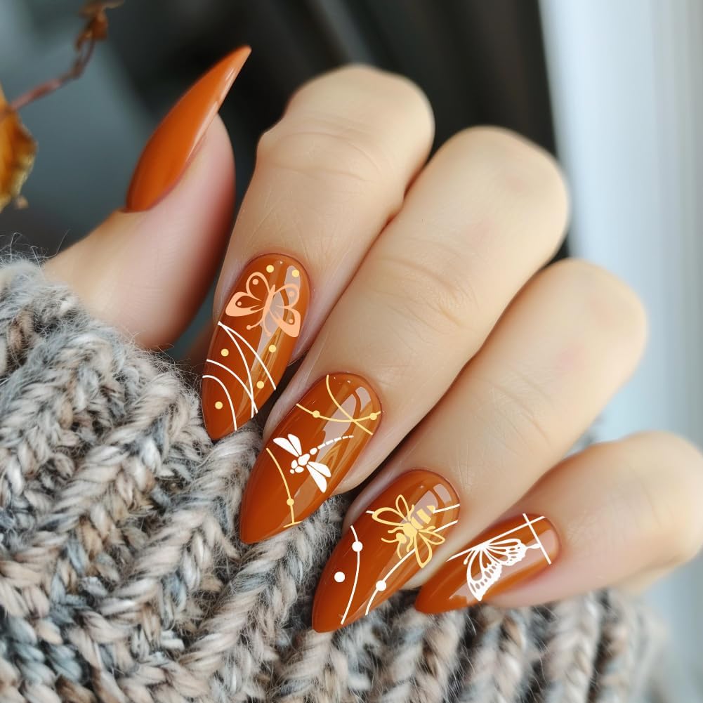 3Pcs Butterfly Dragonfly Nail Stamping Plate Bees Moth Nail Stamping Templates French Tip Art Stamp Plates Stainless Steel DIY Reusable Tools for Manicure Printing