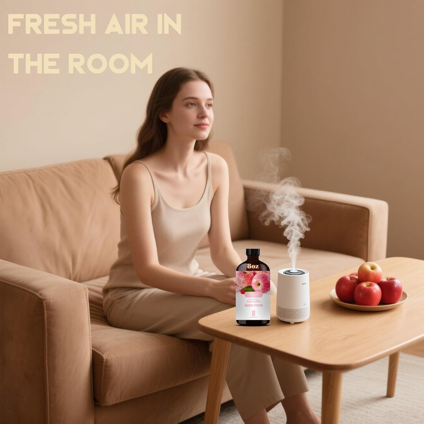 Apple Fragrance Oil-Apple Essential Oil 8.33oz (250ml)-100% Pure Natural Scent for Diffusers, Candles, Soap Making & Aromatherapy-Relaxing Home & Gift Essential Oil for Bath, Massage