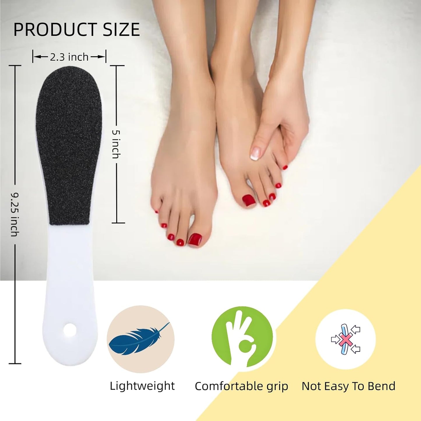 10 Pack Foot File, Professional Foot Callus Remover Sandpaper Pedicure Tools, Double Side Foot Scrubber, Sander for Dead Skin Foot Rasp Pedicure for Women Mother Family Manicure Beauty Shop Spa