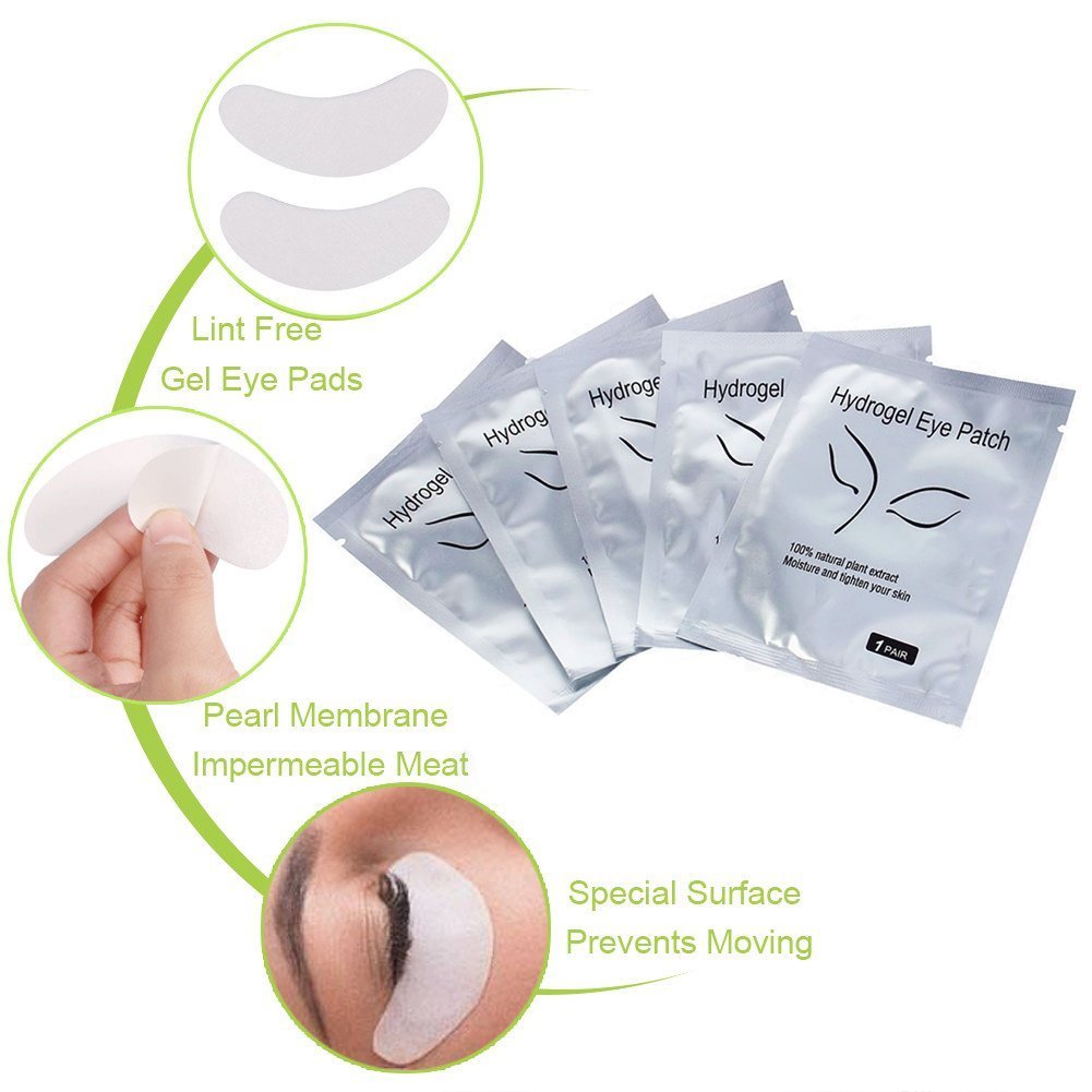 100 Pairs Under Eye Pads, Lint Free Lash Extension Under Eye Patches for Eyelash Extension,Eye Mask Beauty Tool (FOX)