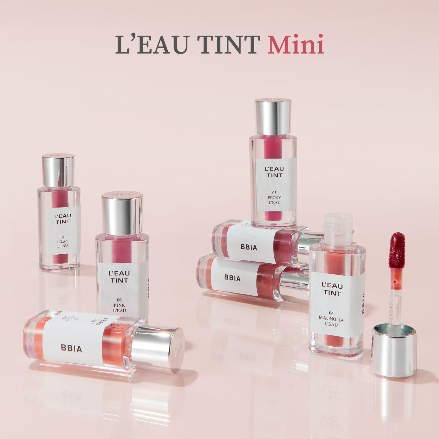 BBIA L’EAU Tint – Glossy & Glow Lip Stain, Watery Lip Tint, Non-Sticky, High Shine Finish, Long-lasting, Moisturizing, Lightweight, Natural, Daily Use, Vegan, Korean Makeup (01 GARDENIA L'EAU - MINI)