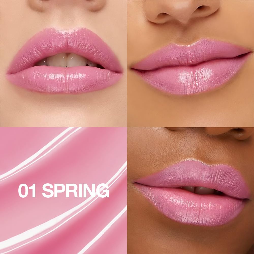 2Pcs Tinted Lip Balm Moisturizing Lipstick – Deep Rose Colored Bean paste & Soft Pale Pink Sheer Hydrating Lip Color for Dry Lips – Nourishing Lip Balm for All Women with a Subtle Natural Scent