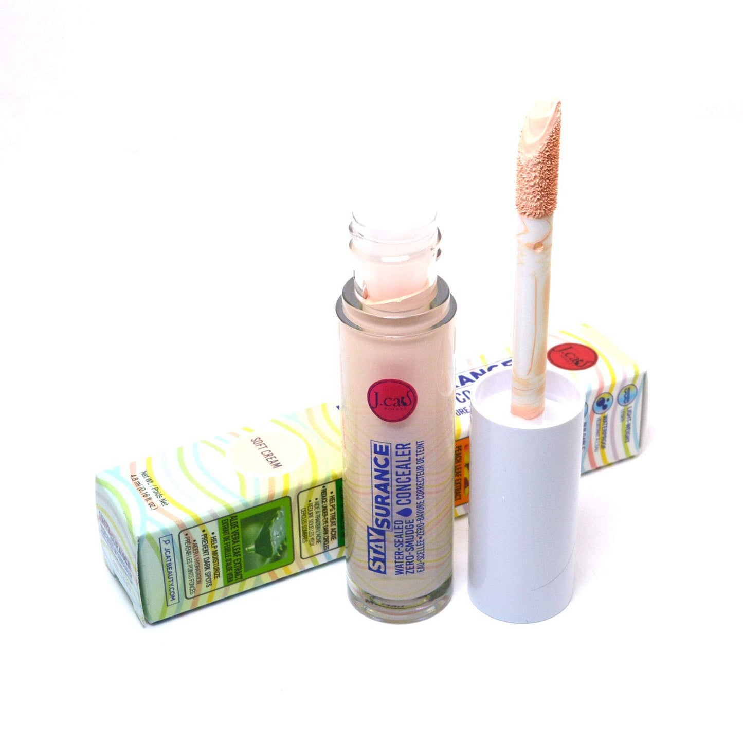 Jcat Beauty Professional Staysurance Water Sealed Zero Smudge Concealer Face and Body + Free ZipBag (SHC104 : SOFT CREAM)