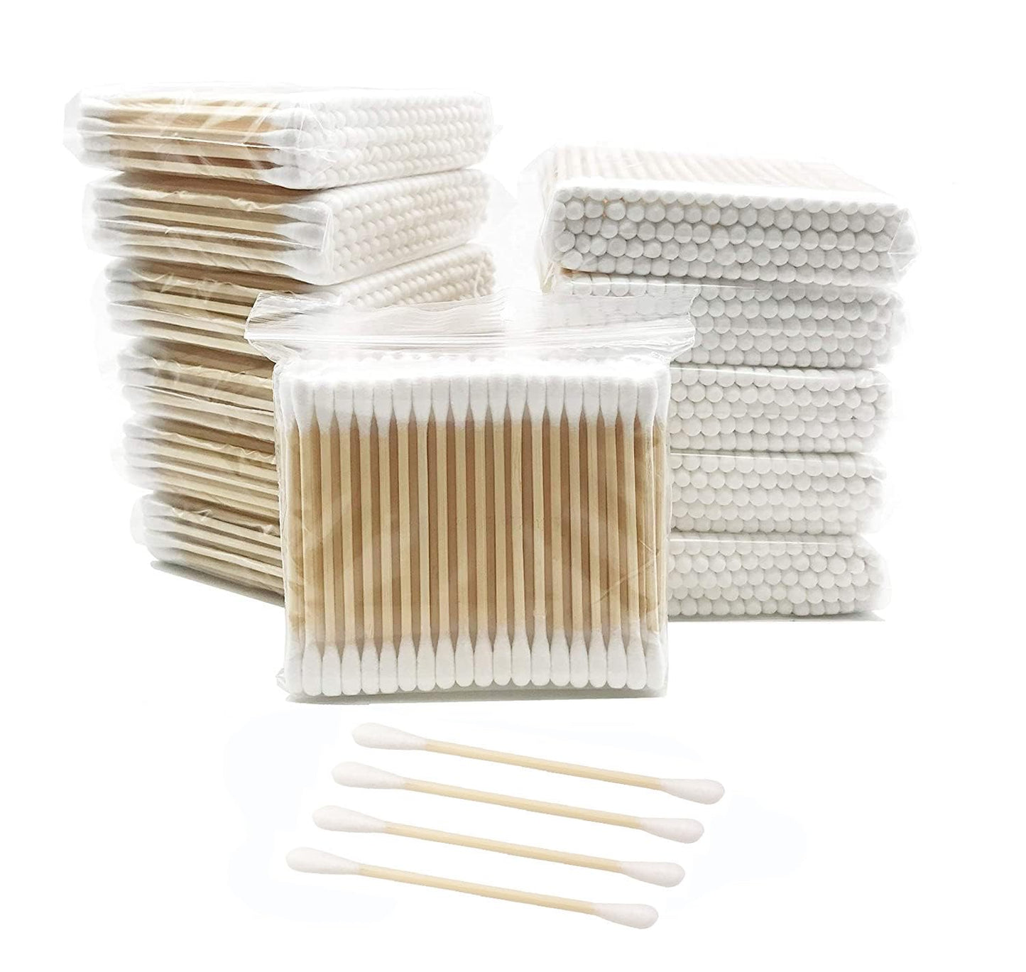 Cotton Swabs with Wooden Sticks/Biodegradable Cotton Buds 2000pcs