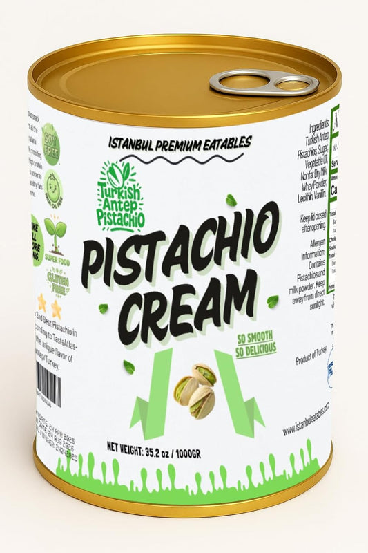 Istanbul Premium Pistachio Cream, Pistachios for Dubai Chocolate Bar, Cream for Dessert, Kataifi & Knafeh, Crema de Pistacho Pistachio Cream, Non-GMO, 2.2 lb (1kg)