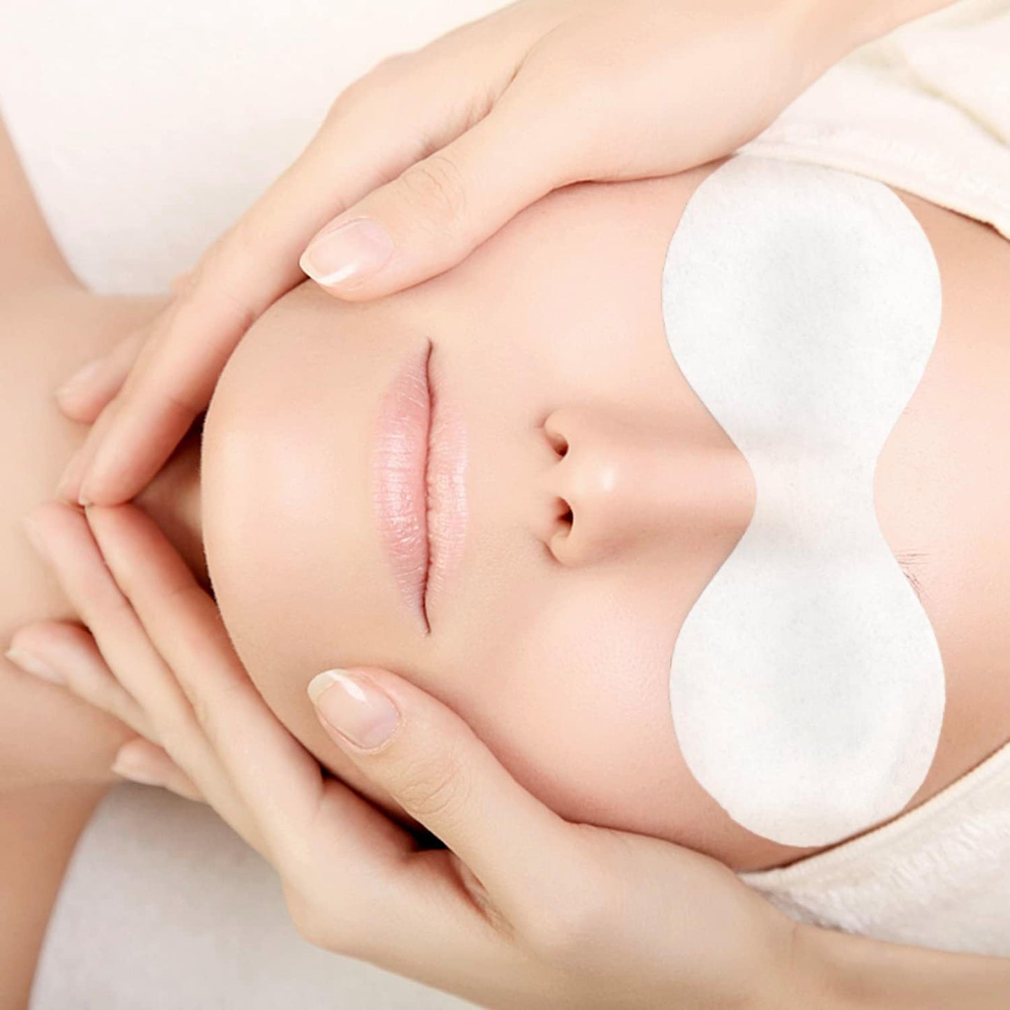 100 Sheets Disposable Non Woven Eye Care Cotton, Facial Eye Covers Spa Cotton Paper, Cosmetic Facial Paper Sheet Eye Nose Face Pads-MoyRetty