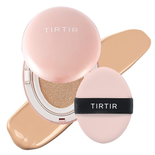 [*Mini Size*] TIRTIR All Cover Pink Cushion | Korean Cushion Foundation, (#24N Latte, 0.15 Fl Oz)