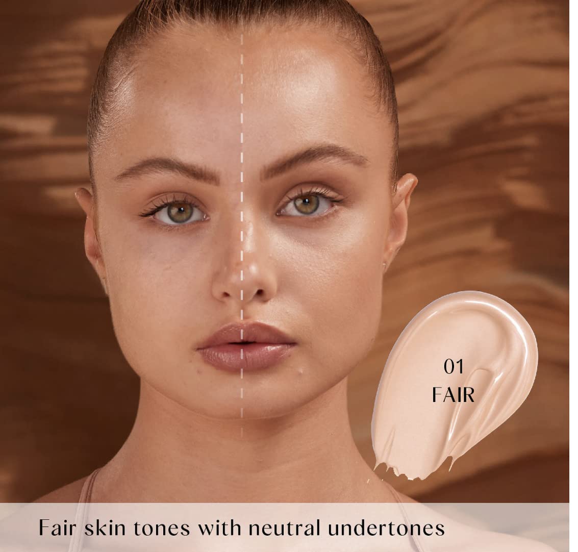 HUDA BEAUTY GloWish Multidew Vegan Skin Tint Foundation 01 Fair