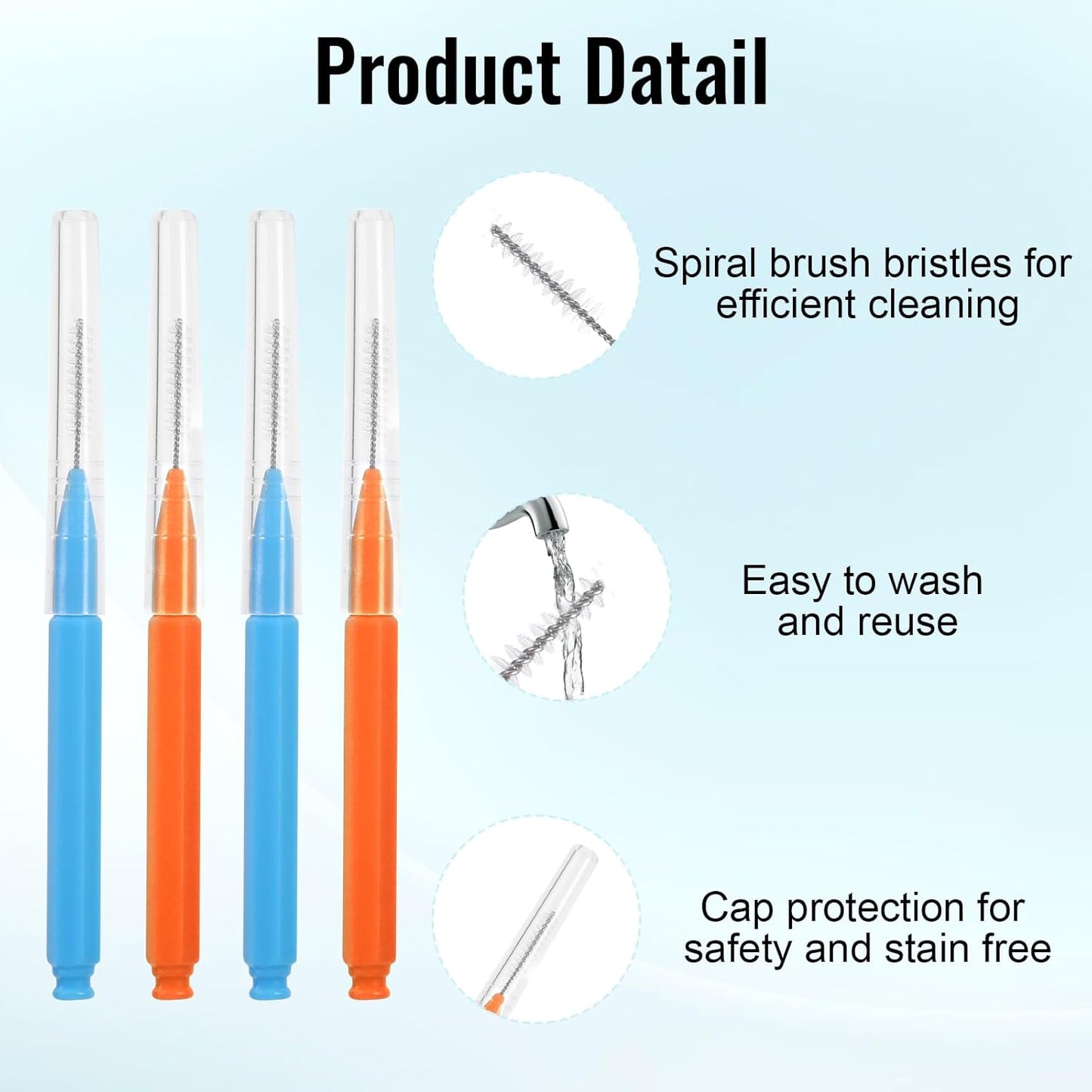 50pcs Shower Head Cleaning Brush, Denser Spiral Bristles Shower Head Cleaner Picks, Tiny Crevice Cleaning Brush for Small Holes, Nozzle Unclogger Pipe Cleaners Household Clean Tools Anti-Clogging