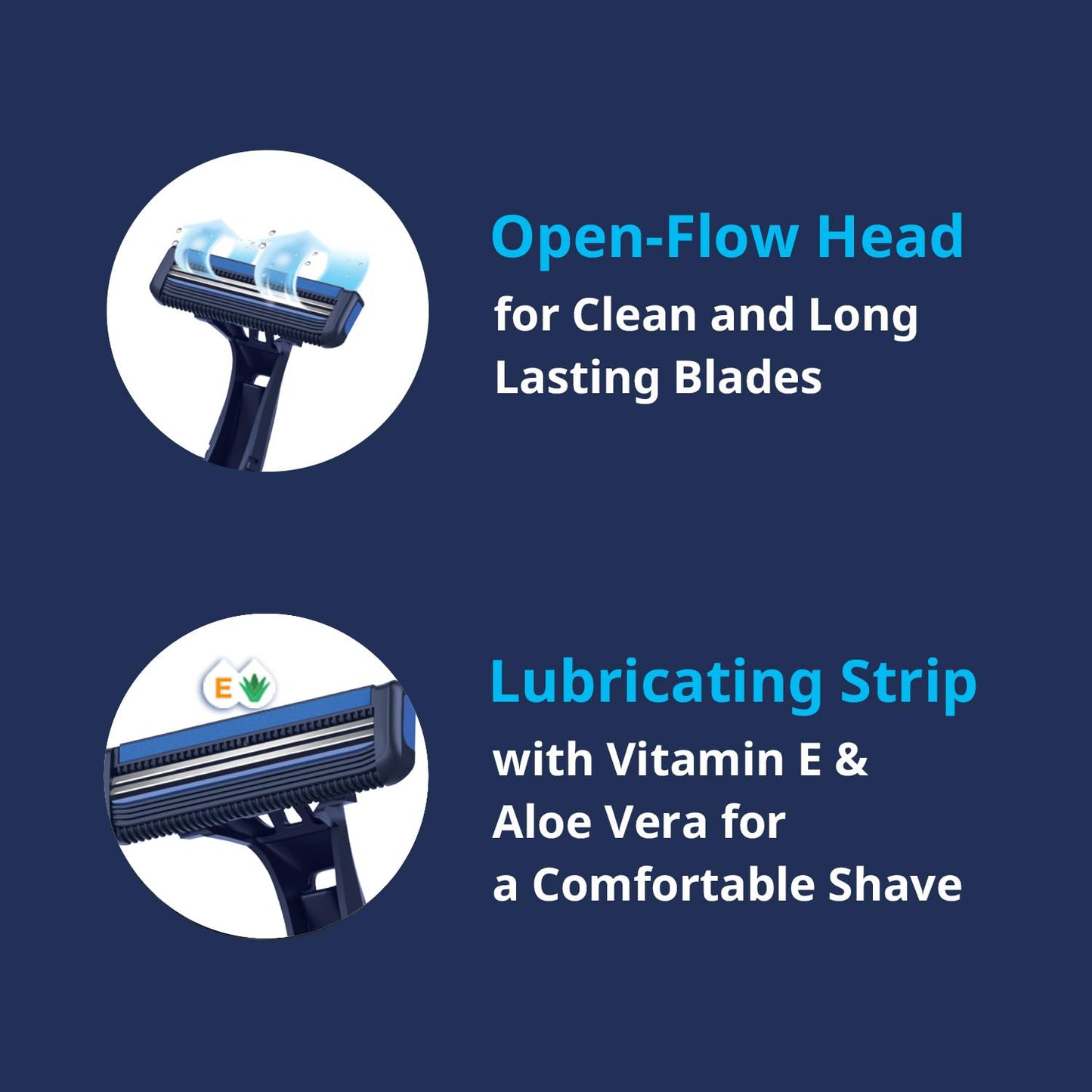 Dorco Pace 2 Disposable Razors for Men (30ct), 2 Blades Shaving Razor, Open-Flow for Easy Rinsing, Lubricating Strip for a Comfortable Shave, Ideal for Travel and Everyday Use