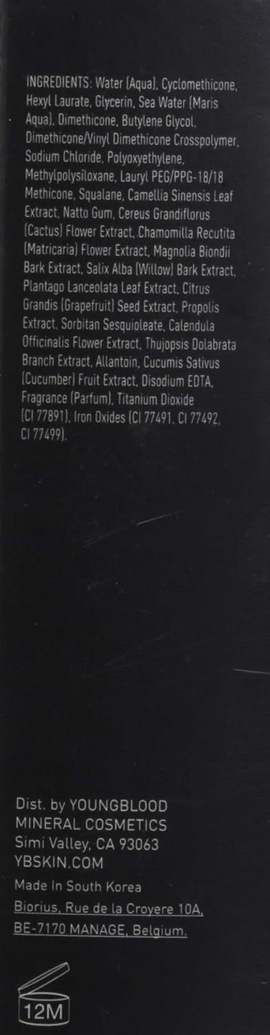 Youngblood Liquid Mineral Foundation, Sand, 17 Shades, Vegan, Cruelty-Free, Gluten-Free