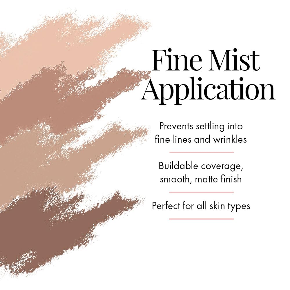 Jerome Alexander MagicMinerals AirTint Tinted Moisturizer AirBrush Spray Light Shade | Tinted Moisturizer Spray with Anti-Aging Ingredients | Warm Medium