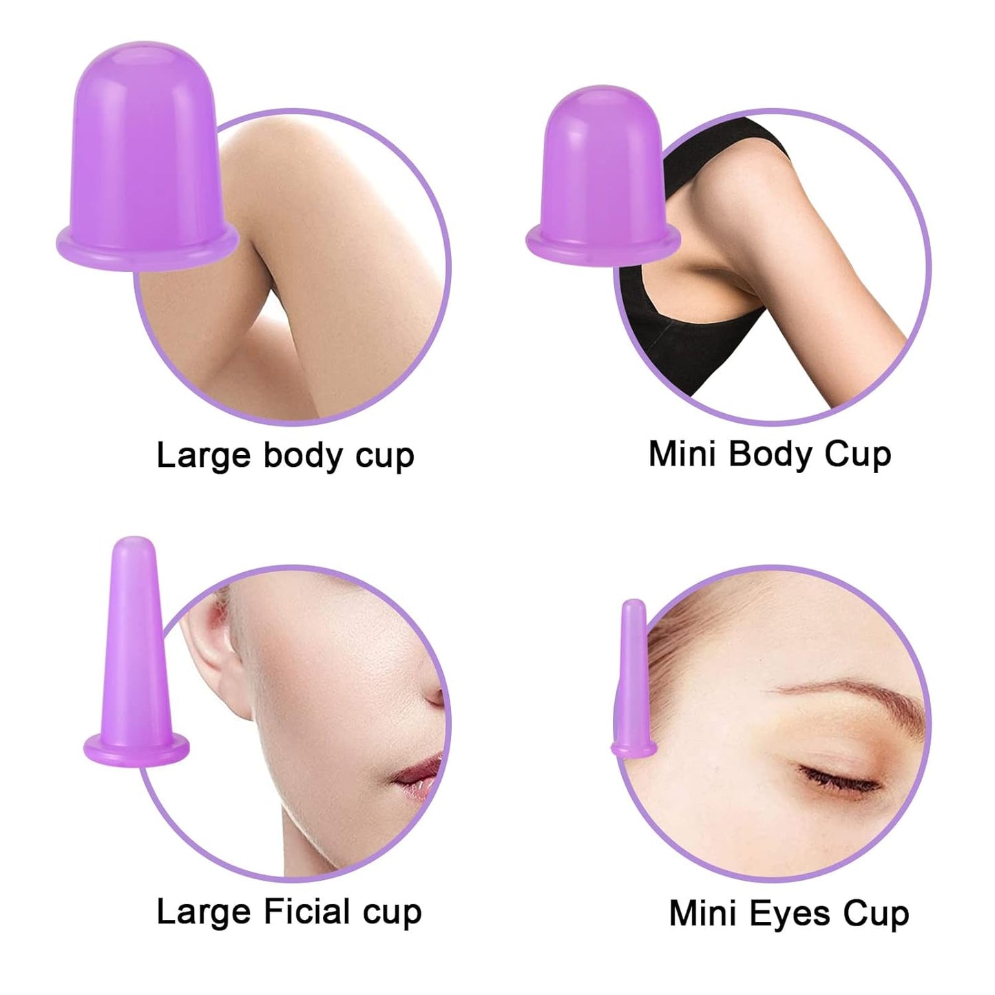 Facial and Body Cupping Set - Face Cupping Set, Improve Face, Eyes and Neck Skin Wrinkles, Therapy Suction Cup for Cellulite Effectively Improve Body Skin Tightness, Anti-Cellulite Cupping Therapy Set