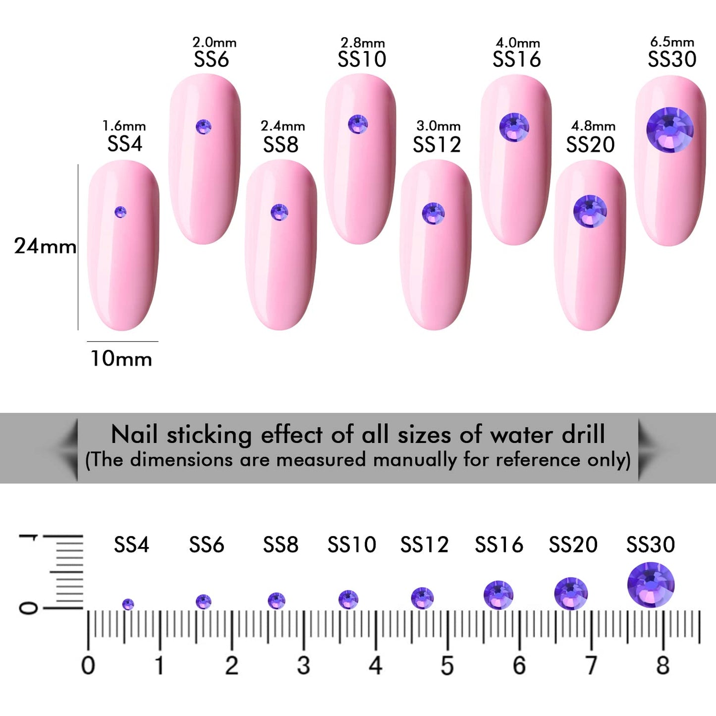 1440Pcs Purple Velvet Crystal Rhinestones,Glass Flatback Rhinestones Gemstones Small for Nail Face Makeup Art Crafts Clothes Decoration - (SS10,2.8mm,Purple Velvet)