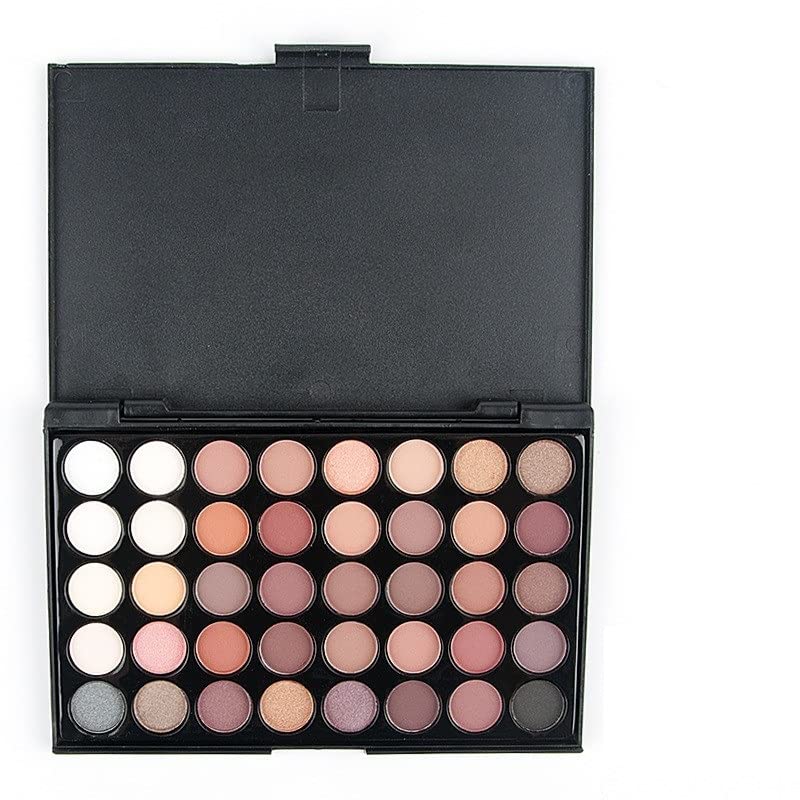 40 color Highly Pigmented Eye Makeup Palette, Matte Shimmer Metallic Eyeshadow Pallet Long Lasting Blendable Natural Colors Make Up Eye Shadows Cosmetics Gift Kit (E01)