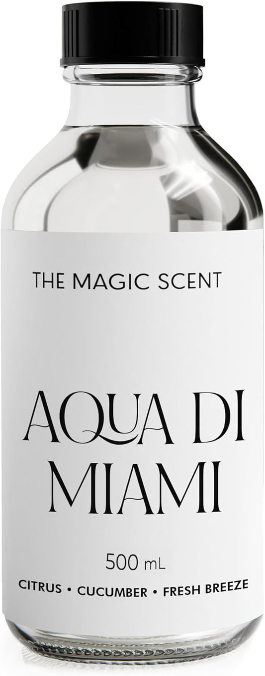 Aqua di Miami Diffuser Oil - Hotel & Home Luxury Scents - Diffuser Oil Scents for Home Designed for Use in All Diffusers - 16.9 fl oz, 500 mL