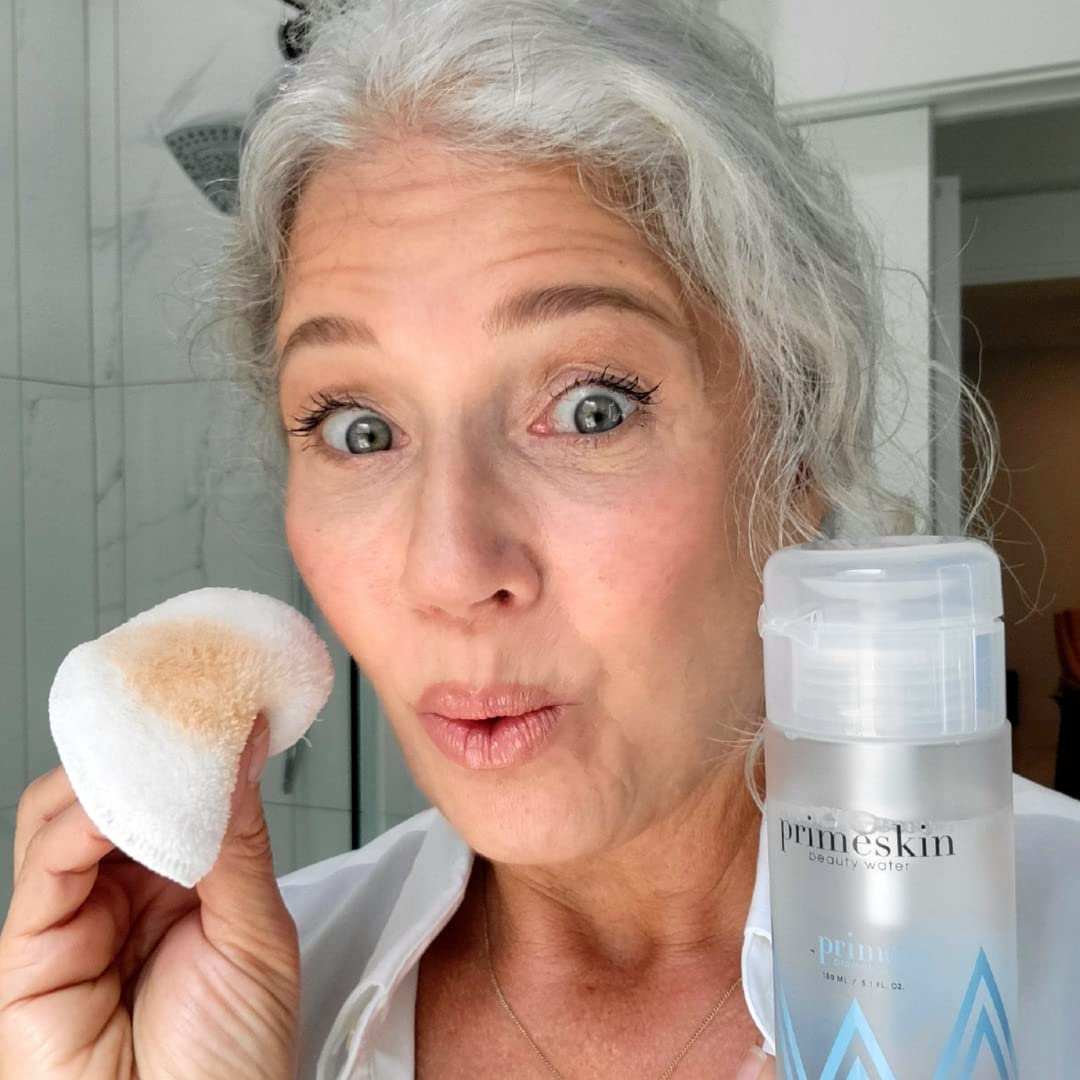 PrimeSkin Beauty Water – Deeply Hydrating Pro-Age Make-Up Remover for Mature Women – Clean, One Swipe – for All Skin Types – pH balanced, Hypoallergenic