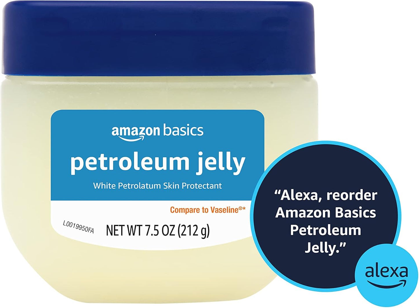 Amazon Basics Petroleum Jelly White Petrolatum Skin Protectant, Unscented, 7.5 oz, 2-Pack, (Previously Solimo)