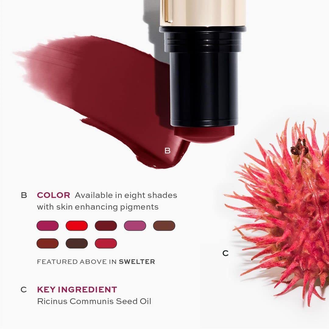 MAKE Beauty Heat Stroke Cream Blush Stick for Cheeks with Natural Hydrating Dewy Finish. Creamy Gel Blush Balm - Shade Baked, Deep Chocolate Brown Cheek Tint