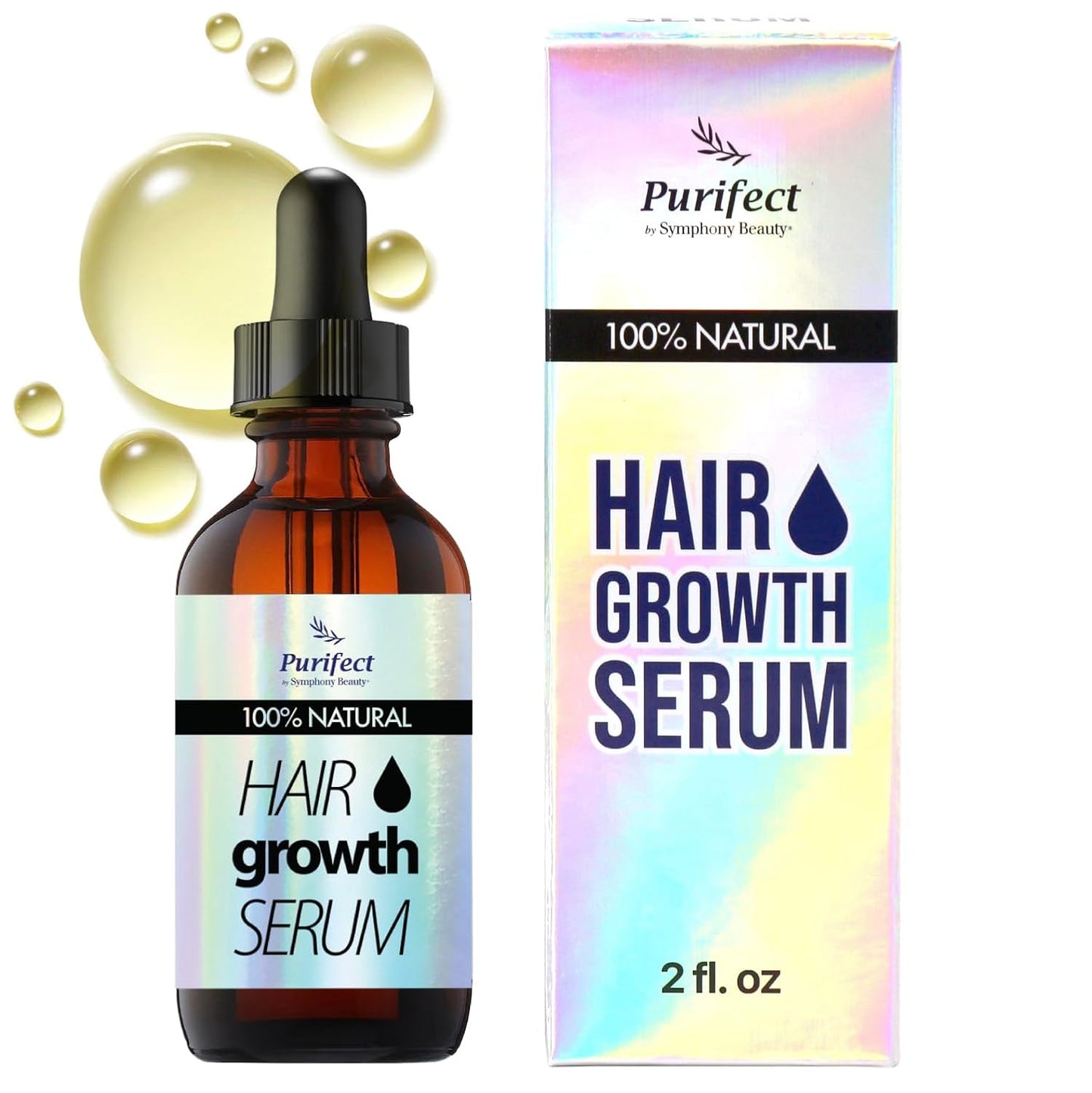100 Natural Botanical Hair Growth Serum for Nourishing Hair Scalp and Protecting Hair loss, Moringa Camellia Rosemary Castor Tea Tree Peppermint Jojoba Blended , Made In USA (2oz)