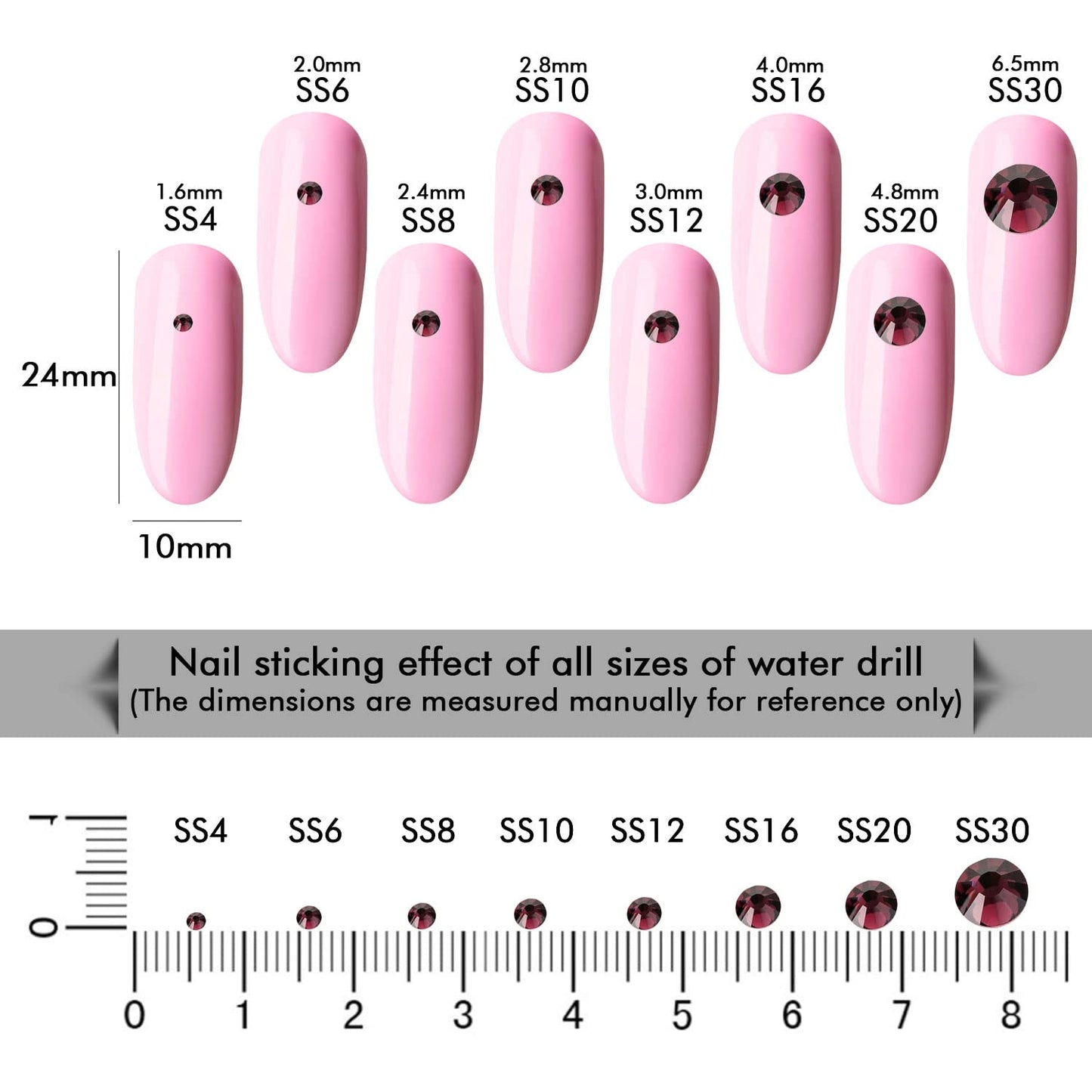 1440Pcs Amethyst Crystal Rhinestones,Glass Flatback Rhinestones Mini Gemstones for Nail Face Makeup Art Crafts Clothes Decoration -(SS6,2.0mm,Amethyst)