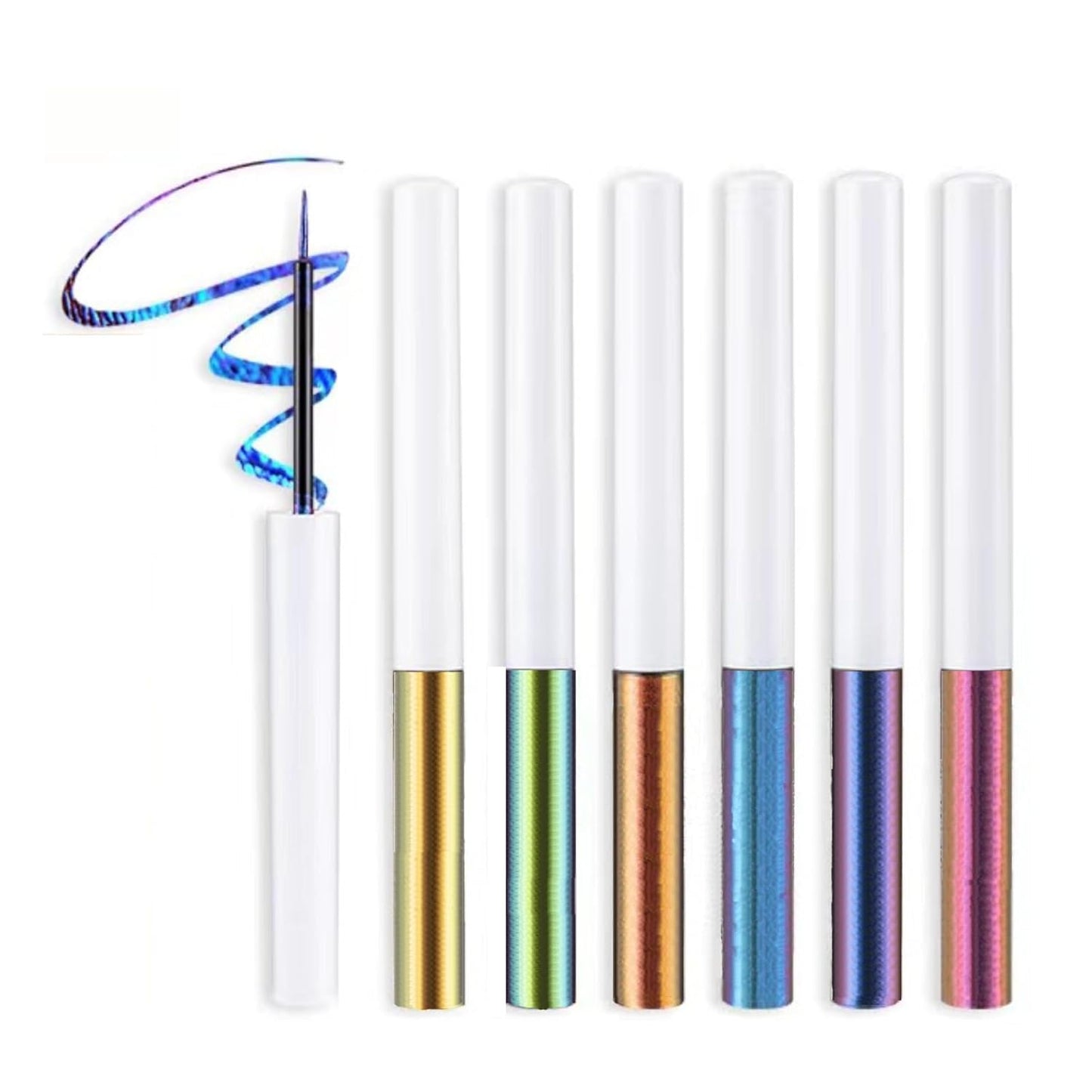 Corlo Glitter liquid eyeliner waterproof, Metallic Intense Color Shifting Colorful Eyeliner, Eyeliner Gel MultiColor Highly Pigmented Gift Kit for Women and Girls (Set)