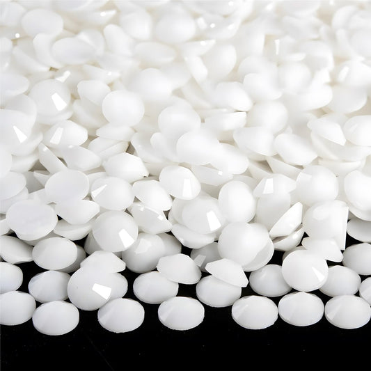 Flatback Rhinestones Round Gems for Nails Art and Crafts 4000Pcs SS6 2mm Glitter Crystals Stone DIY Bags Clothes Shoes (Pure White)