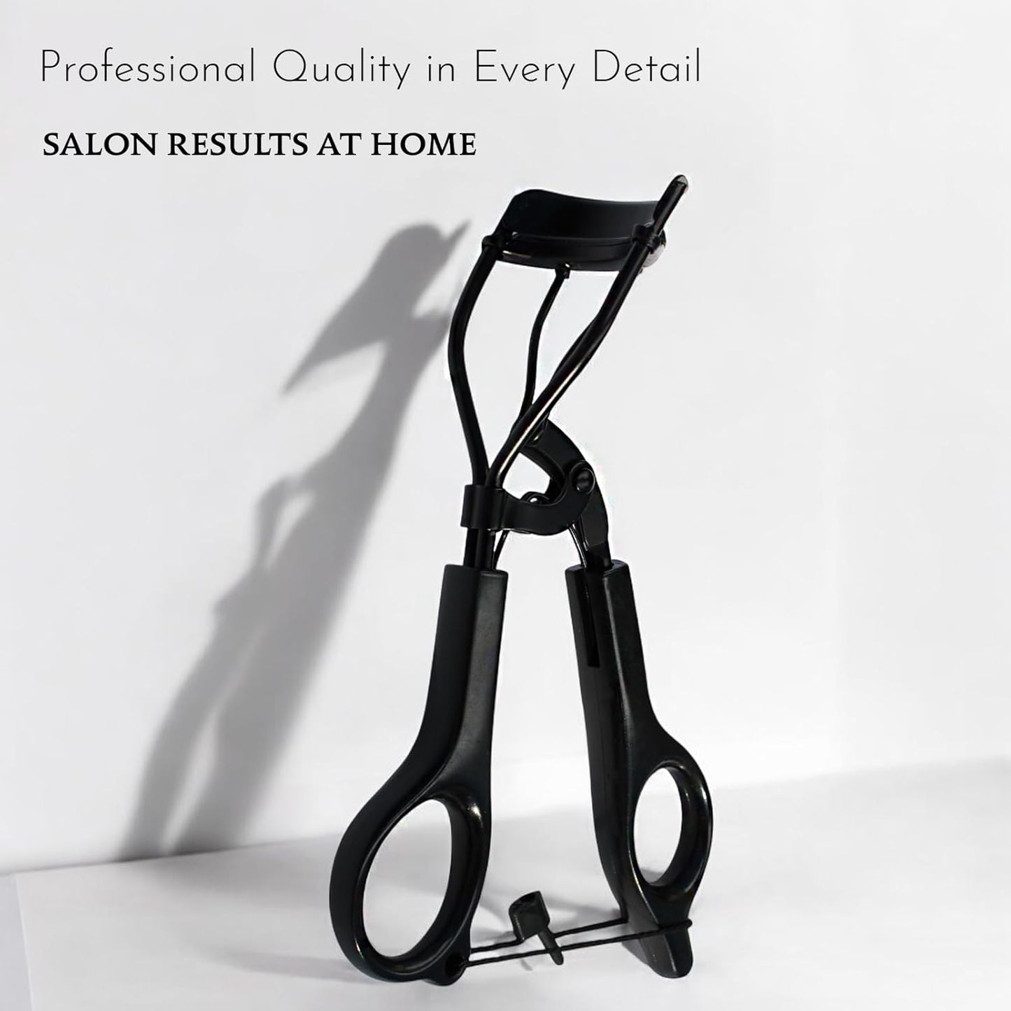 Eyelash Curler - Precision Lash Lift in Seconds with 5 Replacement Pads, Eyebrow Brush & Satin Travel Bag - Gentle & Safe, German Stainless Steel for Perfect Extra Curls - Gift (Black)