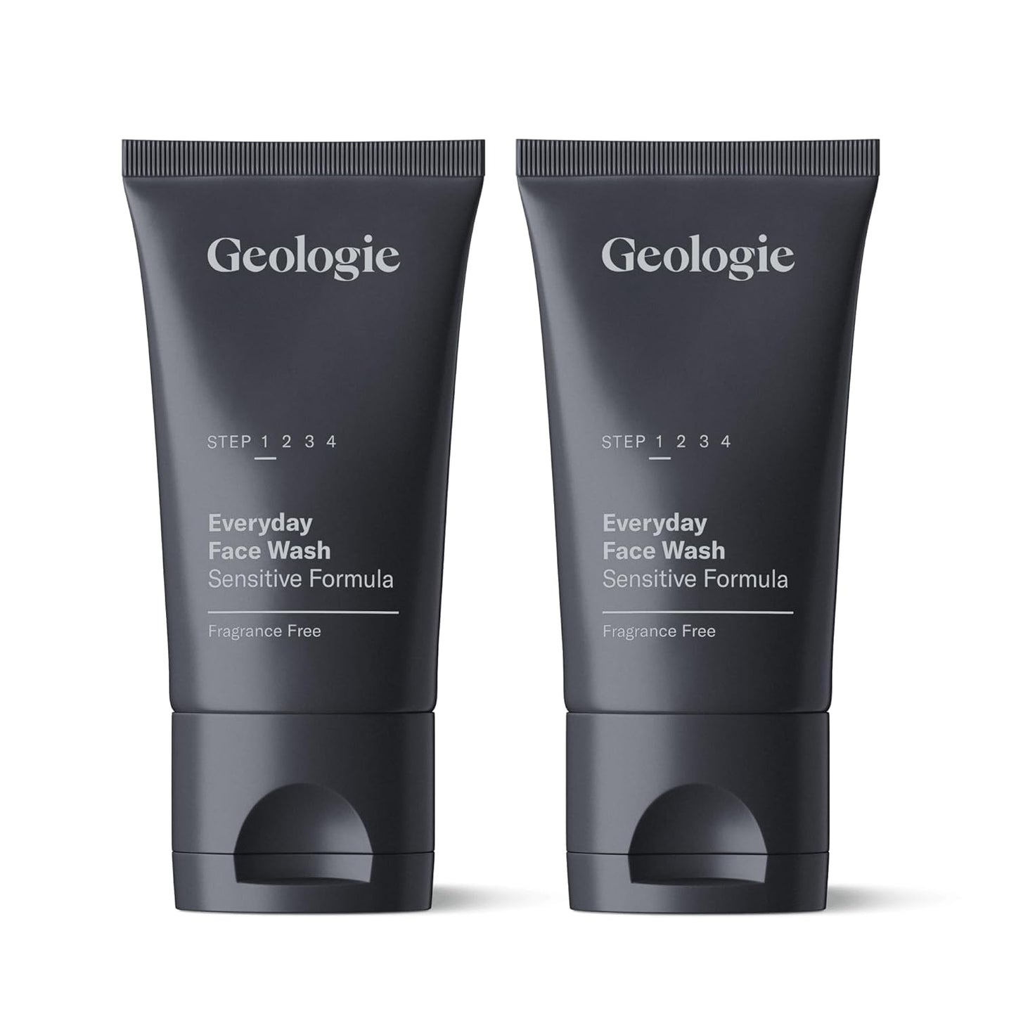 Geologie Daily Face Wash for Sensitive Skin | Fragrance-Free Facial Cleanser for Men & Women | Acne & Oil Control | Non-irritating, Gentle Cleansing & Soothing Face Wash | 2-Pack