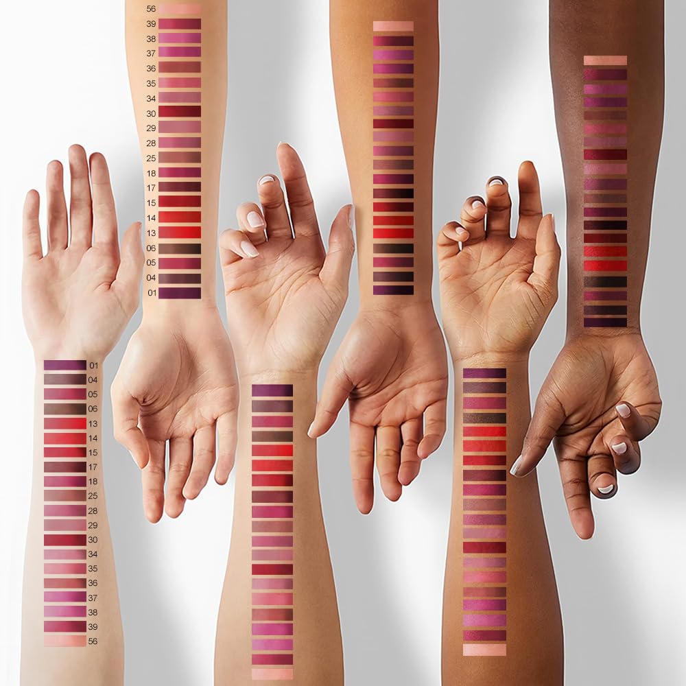 evpct 1Pcs Rose Plum Neutral Matte Lip Liner and Liquid Lipstick Stain Makeup Set for women, Rose Long Lasting Smudge Proof Lipstick labiales matte mate larga duracion listip 24 hours originales, 28#