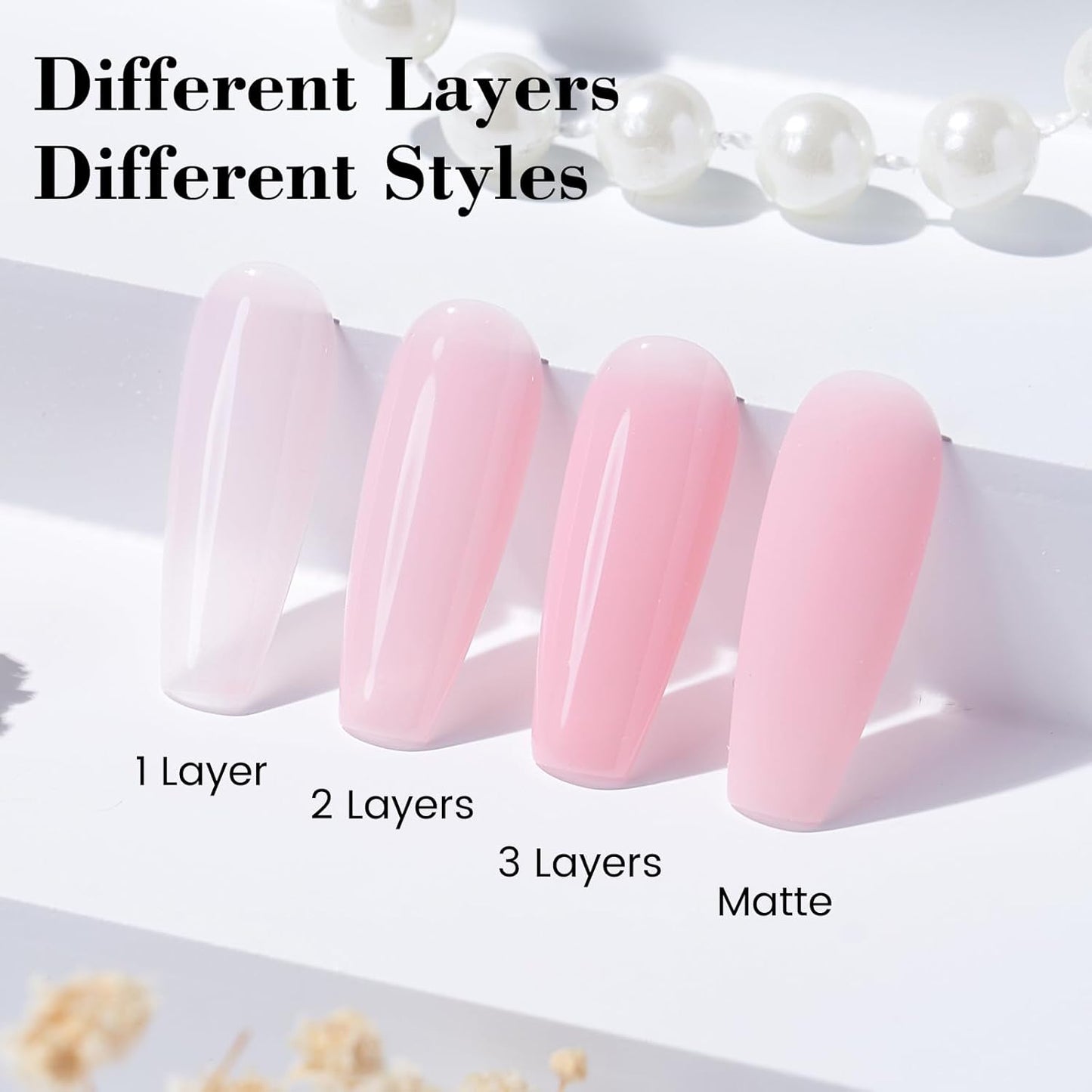 HEMA and TPO Free Milky Pink Gel Nail Polish - 18 ML Nude Jelly Pale Pink Nail Polish Gel for Women Girls Gift, Long Lasting Neutral Clear Translucent Color Soak Off Cured for Home Nail Art Salon DIY