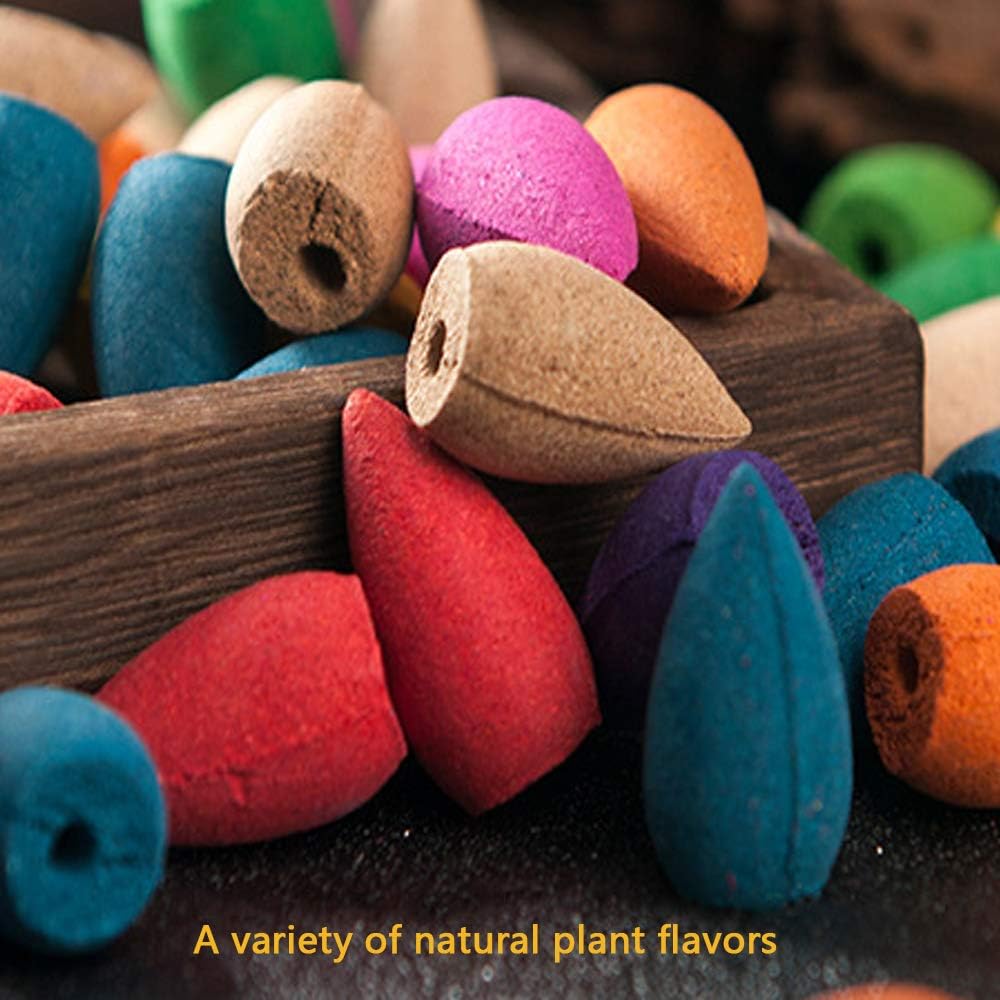 600 pcs Backflow Incense Cones for Waterfall Natural Scents for Incense Waterfall Burner