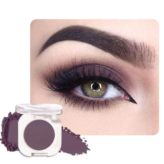 Eggplant Matte Eyeshadow Palette for Women, Single Monochrome Eye Shadow Makeup, Shiny Pressed Powder, Blendable Natural sombras para ojos, Holographic,Vegan,Travel -15