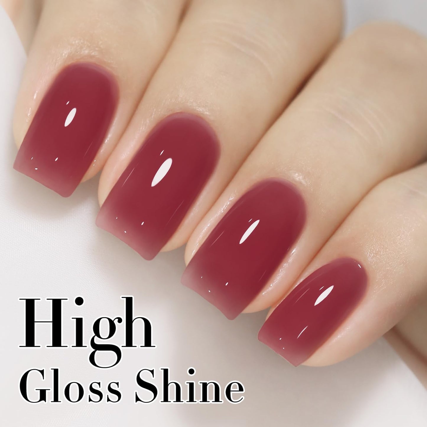 Double Rhythm 0.5Oz Gel Polish Translucent Sheer Neutral Natural Light Milky Same Color Same Bottle 15ML Jelly Gel Polish Art DIY at Home (Brown Purple-A1375)