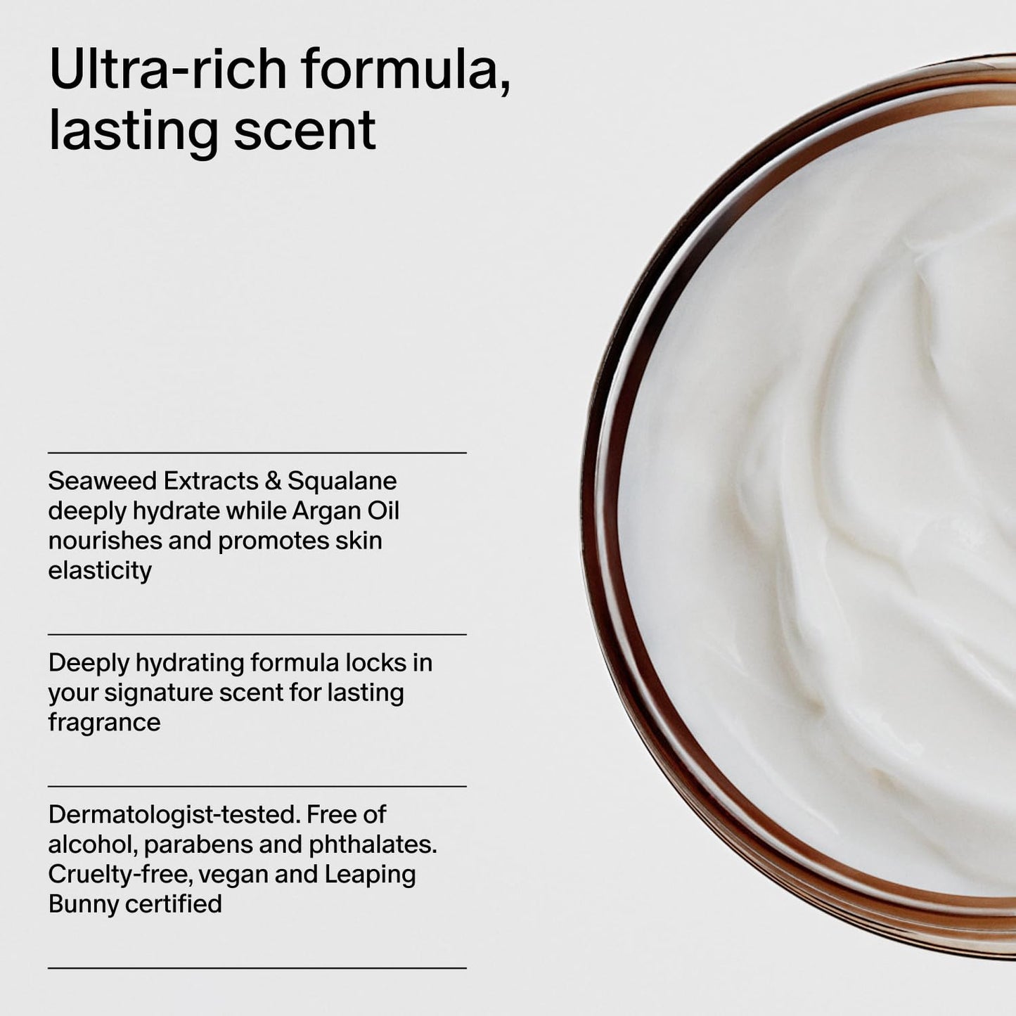 Salt & Stone Body Cream – Santal & Vetiver | Hydrating Formula with Seaweed Extracts, Spirulina & Squalane | Deep Hydration, Skin Barrier Support & Healthy Glow | for all Skin Types (6.7 fl oz)