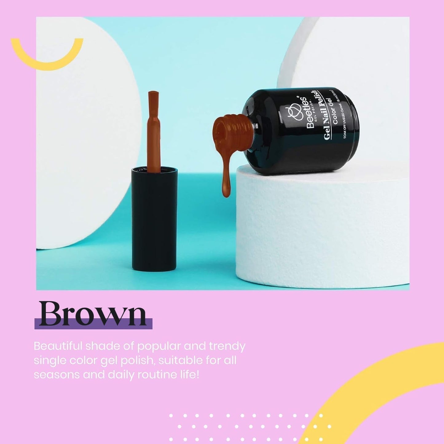 Beetles Burgundy Red Gel Polish – Blanchett Maroon Gel Nail Polish, 15ml Dark Plum Red Color UV Lamp Soak Off Manicure DIY at Home Nails Gifts for Women