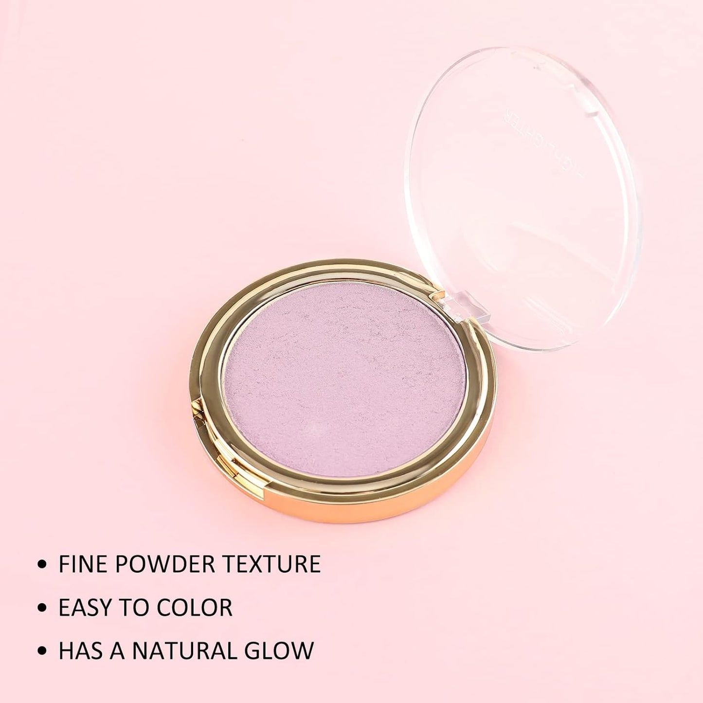 Boobeen Highlighter Powder Palette - Glow Shimmer Illuminator for Face Highlighter Makeup, Long Lasting Brighten Skin