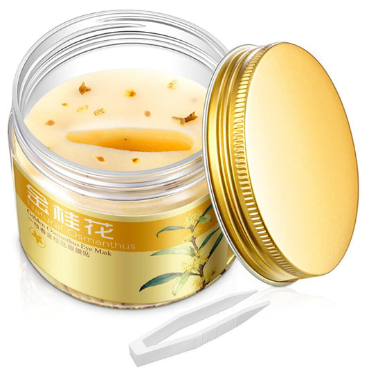 Gold Osmanthus Eye Mask,24K Gold Eye Patches for Puffy Eyes and Dark Circles,Reduce Under Eye Bags and Smooth Wrinkles,Moisturizing Eye Gel Pads,80Pcs
