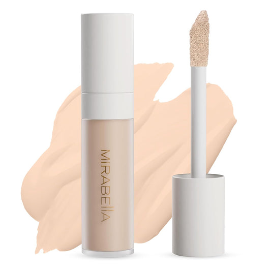 Mirabella Invincible For All Perfecting Under Eye Concealer Full Coverage - Hydrating Makeup Concealer for Dark Circles, Fine Lines & Wrinkles w/Hyaluronic Acid - Porcelain P10