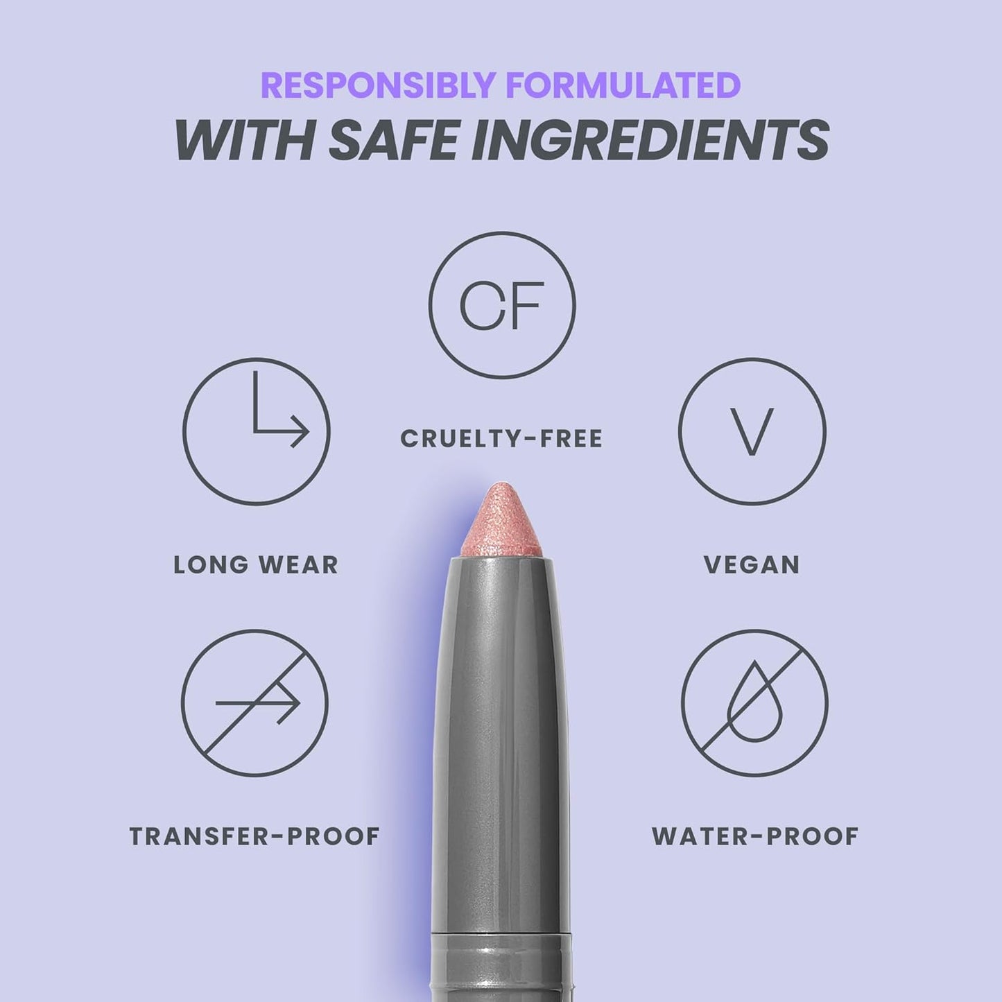 Wonderskin IYKYK Eyeshadow Stick - Longwear Eye Shadow Sticks, Budge-Proof & Waterproof Shimmer Eyeshadow Stick with Built-in Sharpener (Pink Quartz)