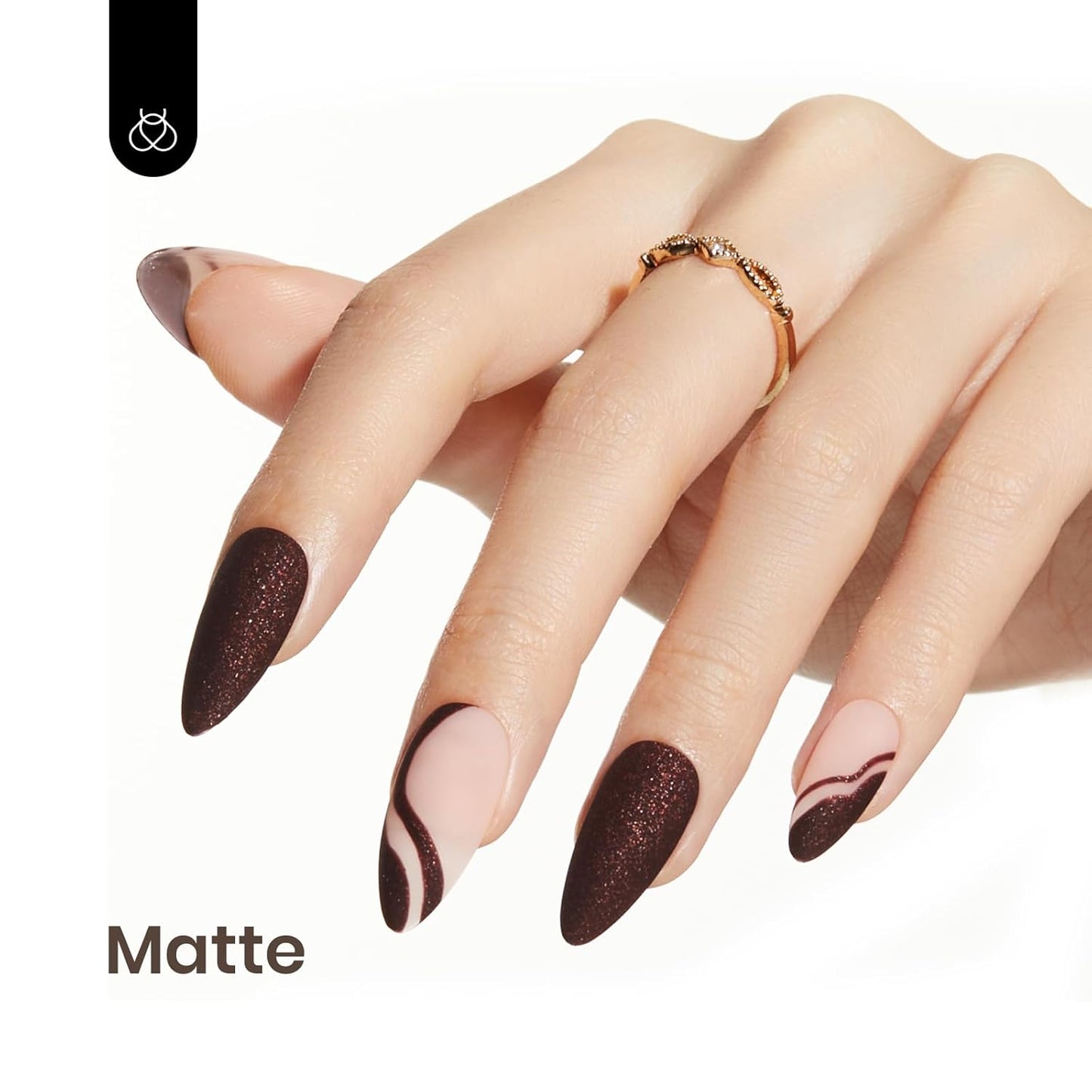 Beetles Brown Glitter Gel Nail Polish, 15ml Fall Chocolate Brown Jazz Club Soak Off Gel Polish Nail Art Manicure Salon DIY Gift for Women