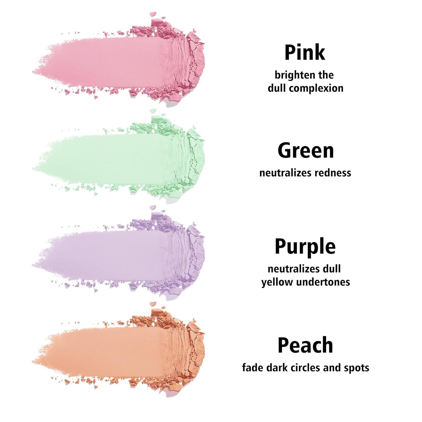 KYDA Color Correcting Setting Powder, Matte Finish, Correct Brightening Finishing Powder, Even Tone Correcting, Lasting Oil Control Pressed Powder