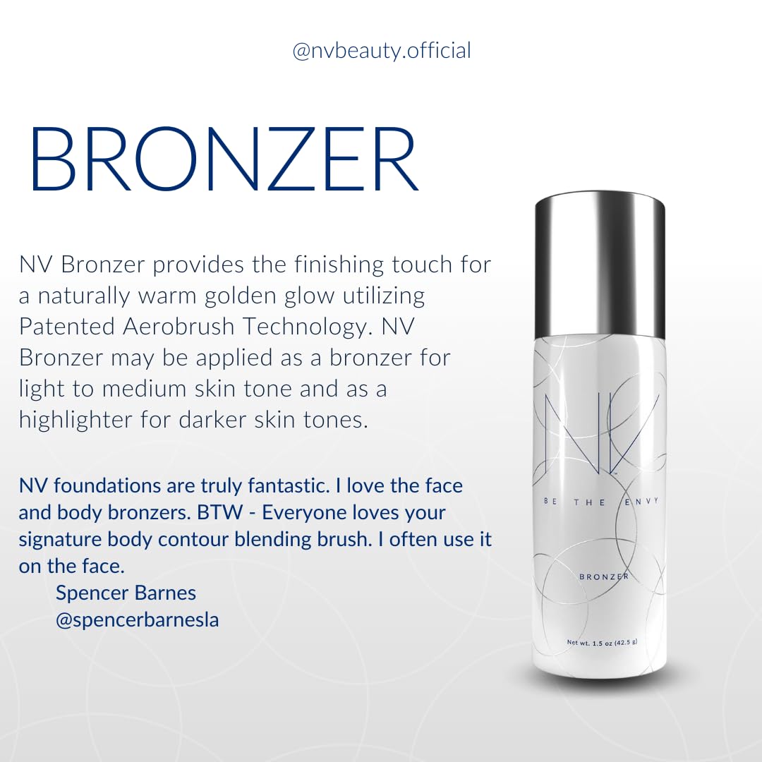 NV Perfecting Fine Mist Bronzer Buildable Coverage Professional Airbrush Makeup with Plant-based Stem Cell Polypeptides, Vitamins A, D, E and Aloe, 1.5 ounces, BRONZER
