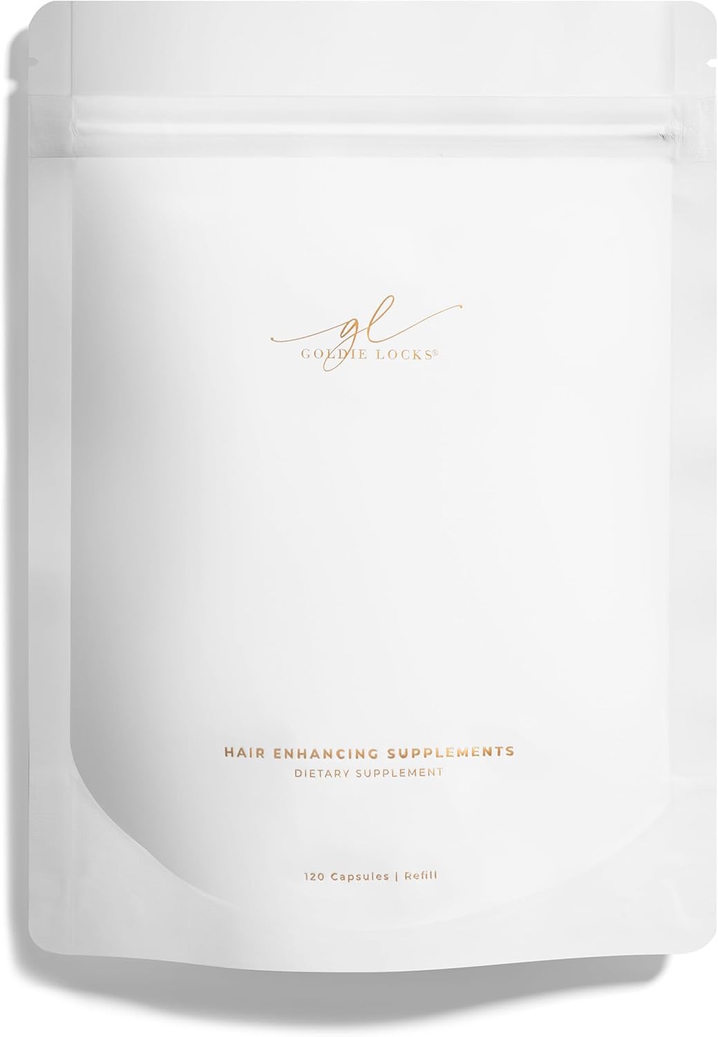 Goldie Locks Hair Growth Supplements Original Formula Refill, Hair Supplements for Stronger & Healthier Locks, Vitamins That Enhance Hair, Skin, and Nails, 120 Count