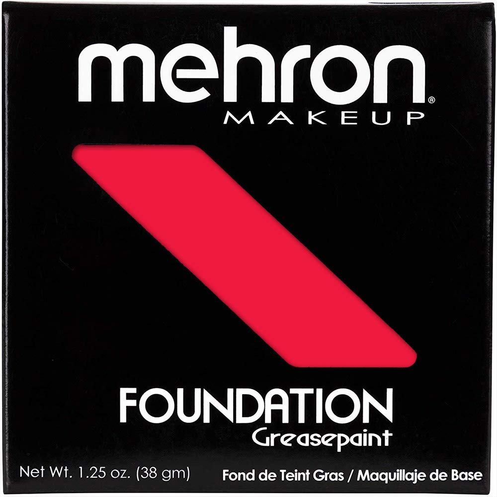Mehron Makeup Foundation Greasepaint | Stage, Face Paint, Body Paint, Halloween Makeup 1.25 oz (38 g) (Really Bright Red)