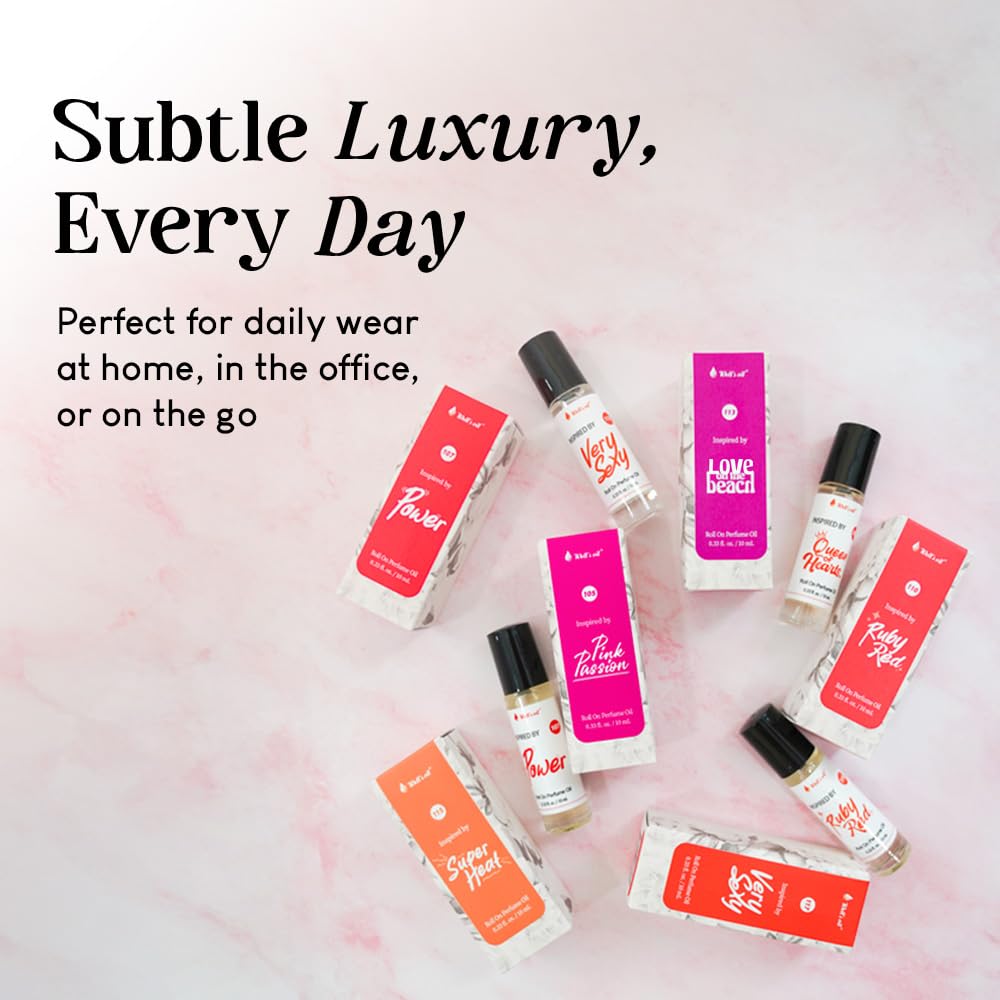 Well's Oil Roll-On Perfume Oil (Delicious Hert) | Warm & Floral Notes | Long-Lasting | Paraben-Free | 0.33 Fl Oz / 10 ml